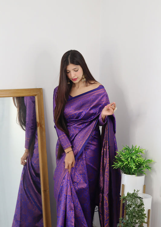 Designer Printed Kanjivaram Silk Saree
