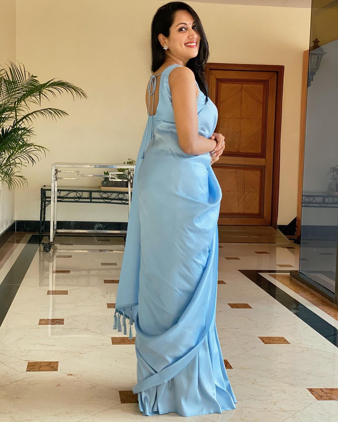 Classic Blue Banarasi Jacquard Saree for Festive Wear
