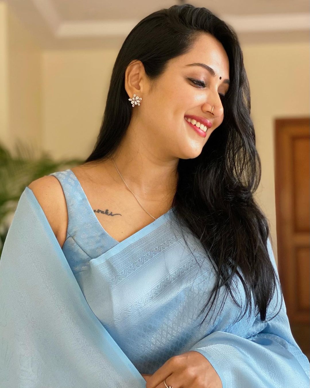 Classic Blue Banarasi Jacquard Saree for Festive Wear