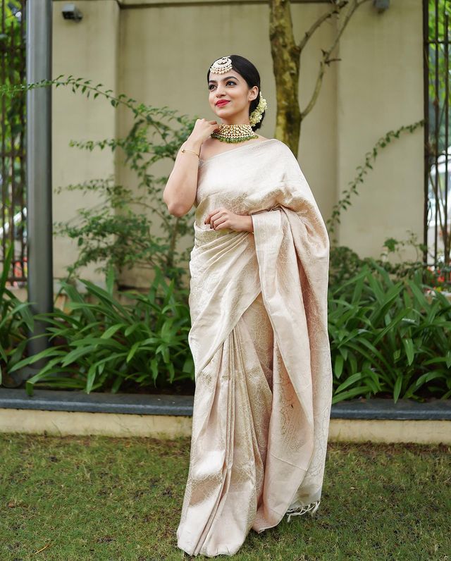 Traditional Kanjivaram Silk Saree with Intricate Prints