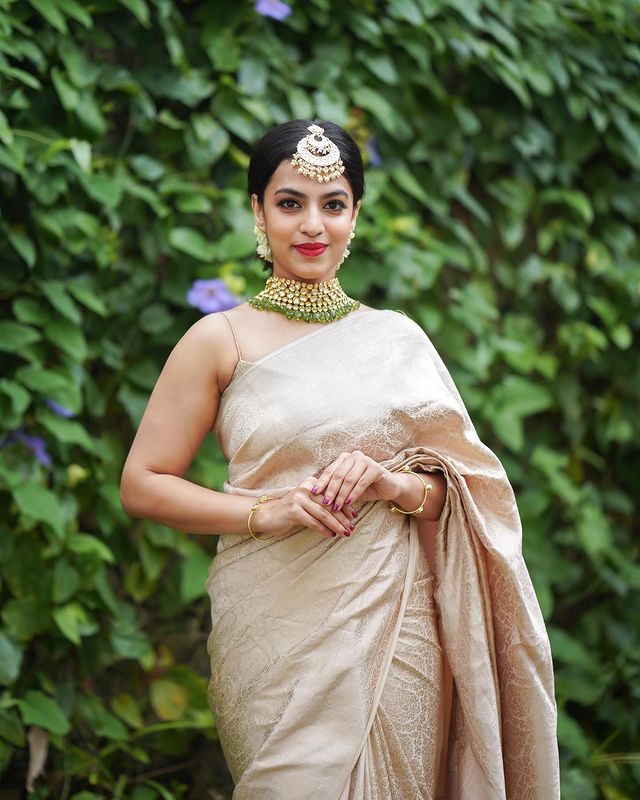 Traditional Kanjivaram Silk Saree with Intricate Prints
