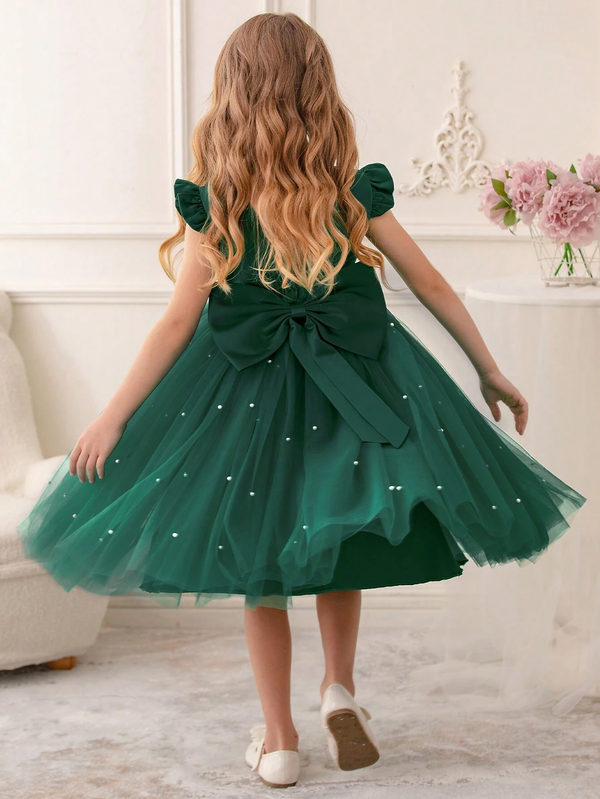 Emerald Green Baby Girl Frock  |  Enlarge to Growing Nature of Your Sweet One.