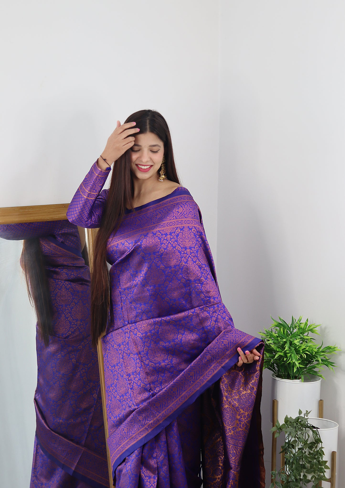 Designer Printed Kanjivaram Silk Saree