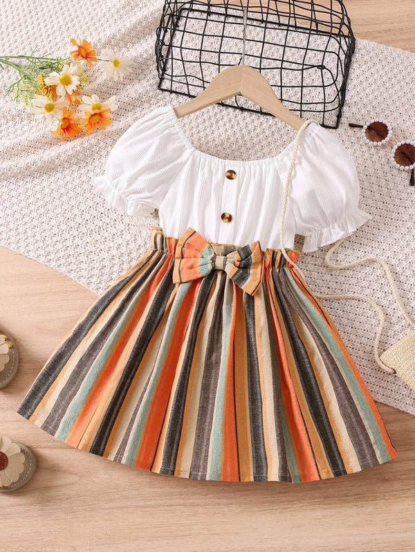 Adorable Multicolor Dress For Baby Girls.